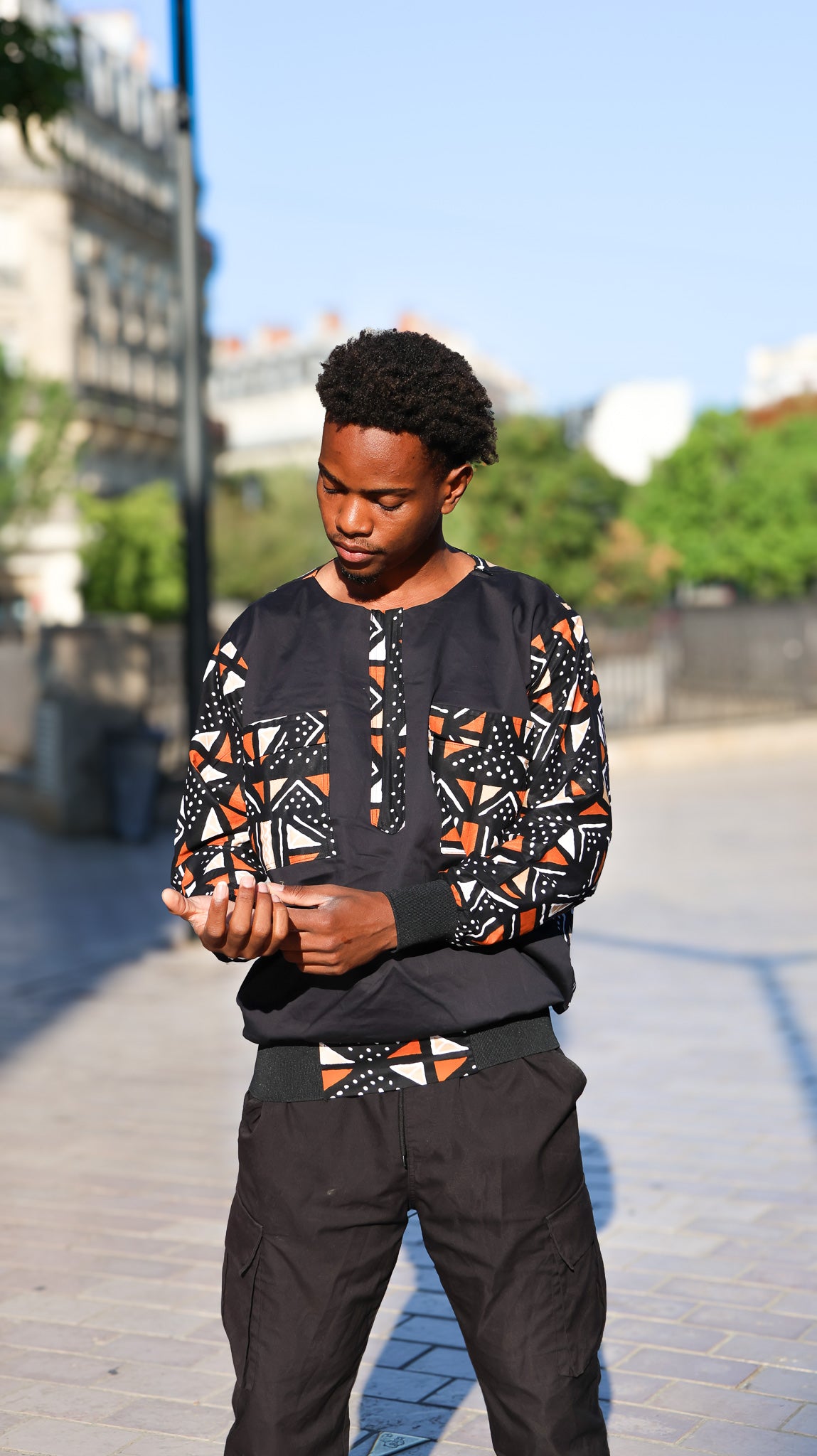 Bombers noir a motif