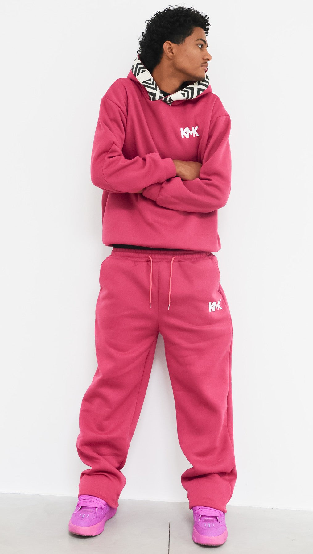 Ensemble sweat à capuche rose