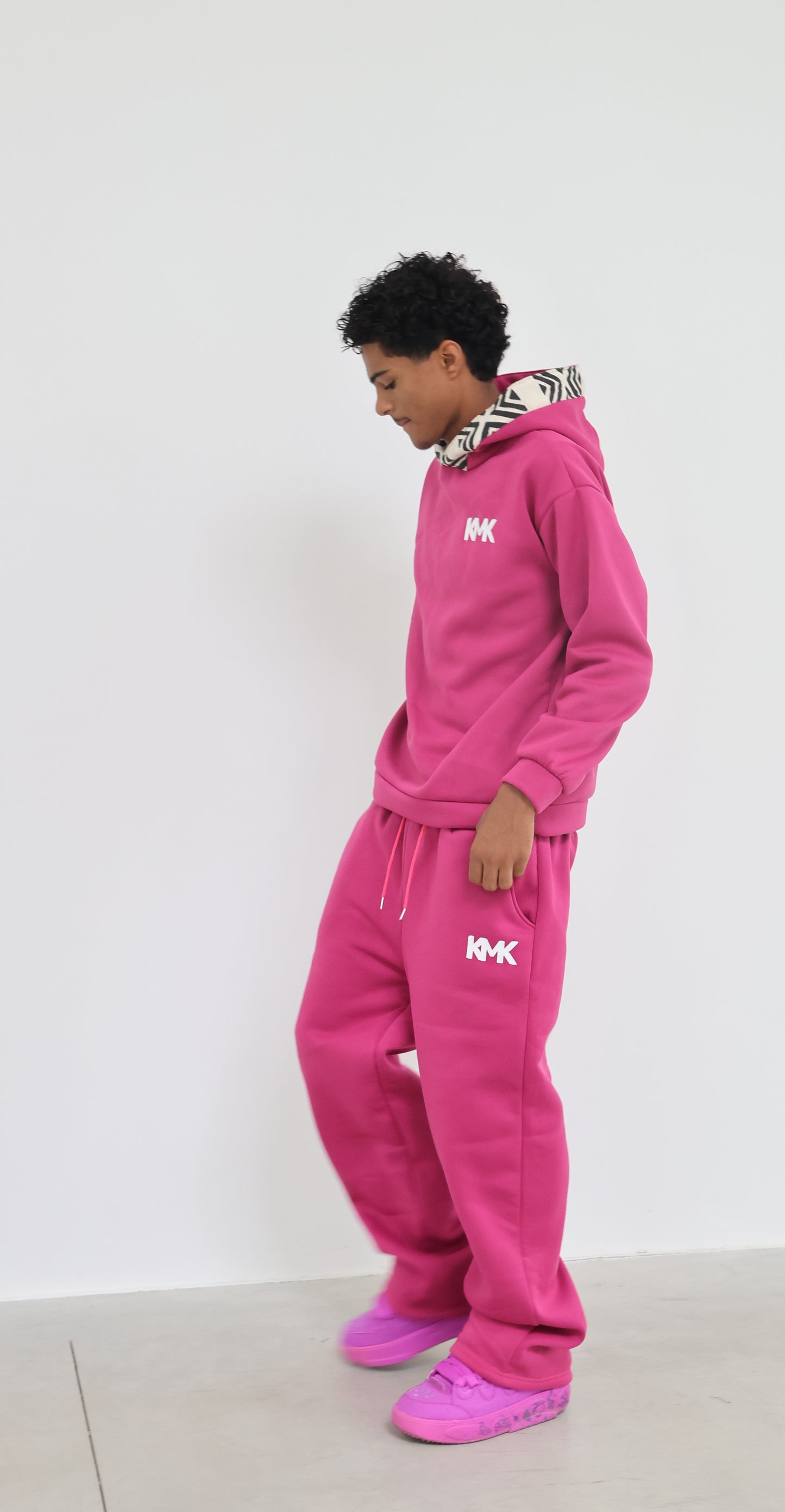 Ensemble sweat à capuche rose