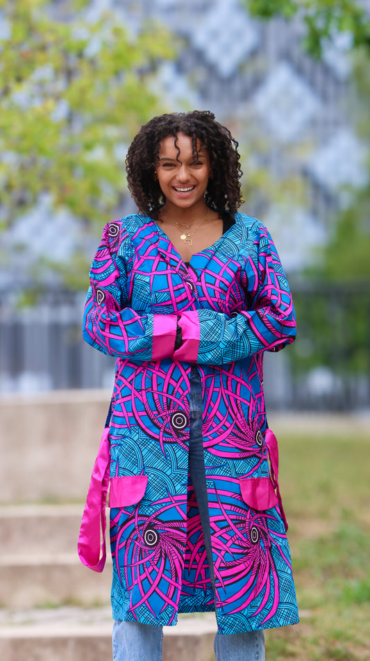 Manteau long manche longue