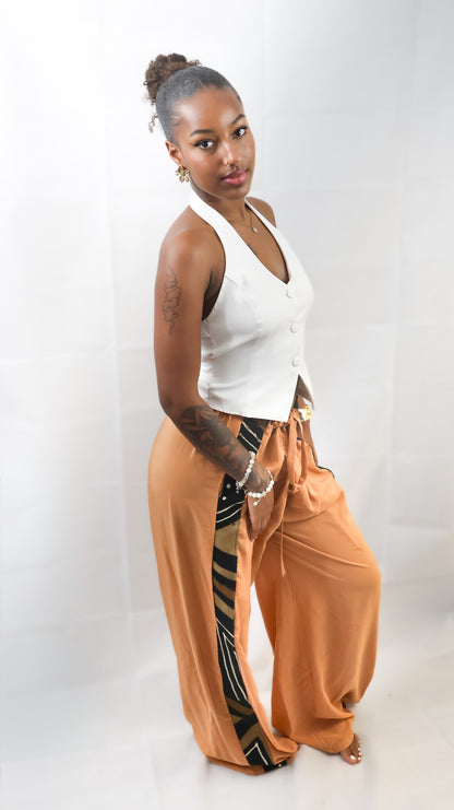 Pantalon large boho chic.