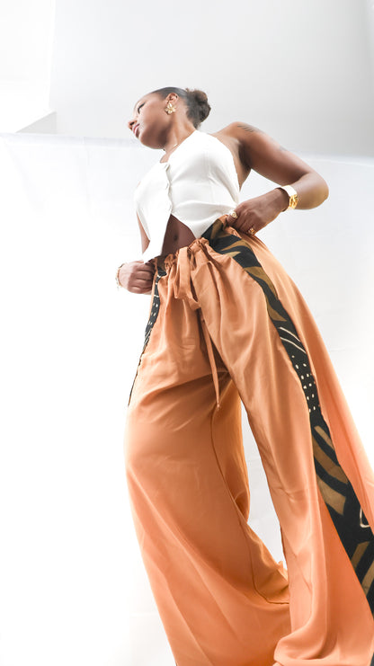 Pantalon large boho chic.