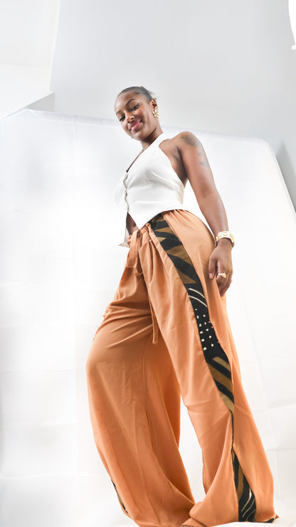 Pantalon large boho chic.