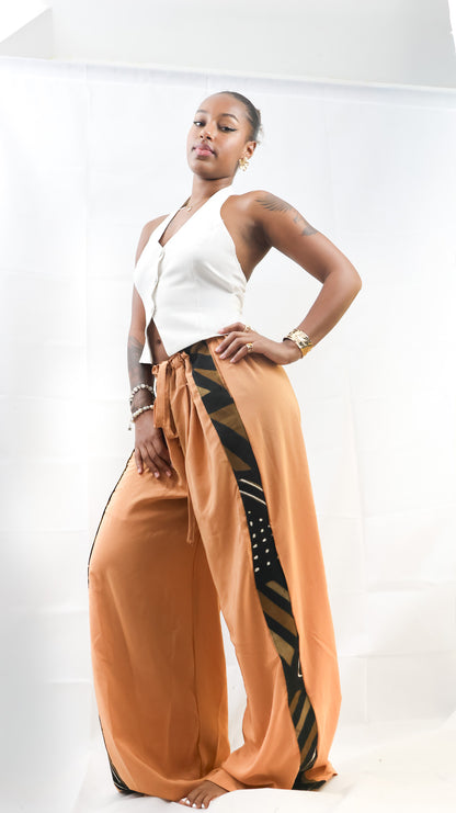 Pantalon large boho chic.