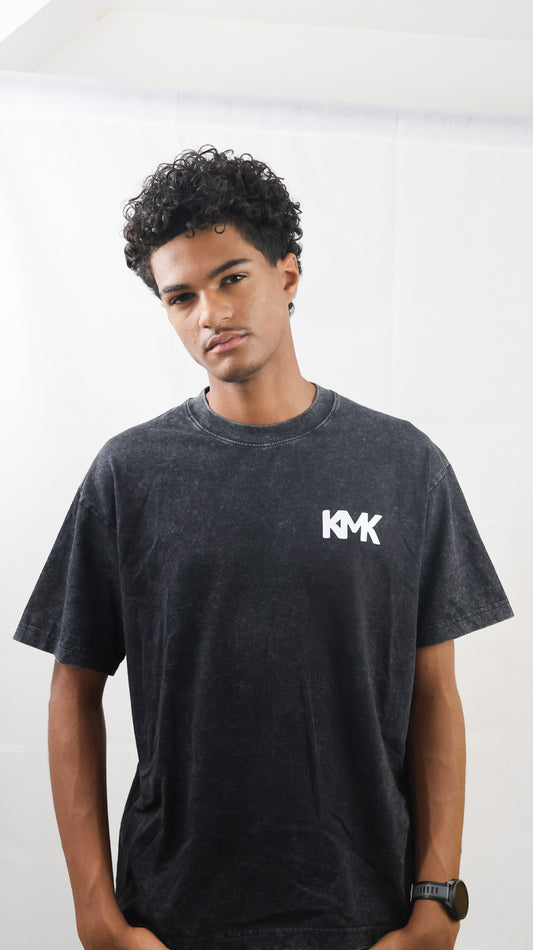 T-shirt Oversize Effet Délavé – Motif Géométrique Inédit