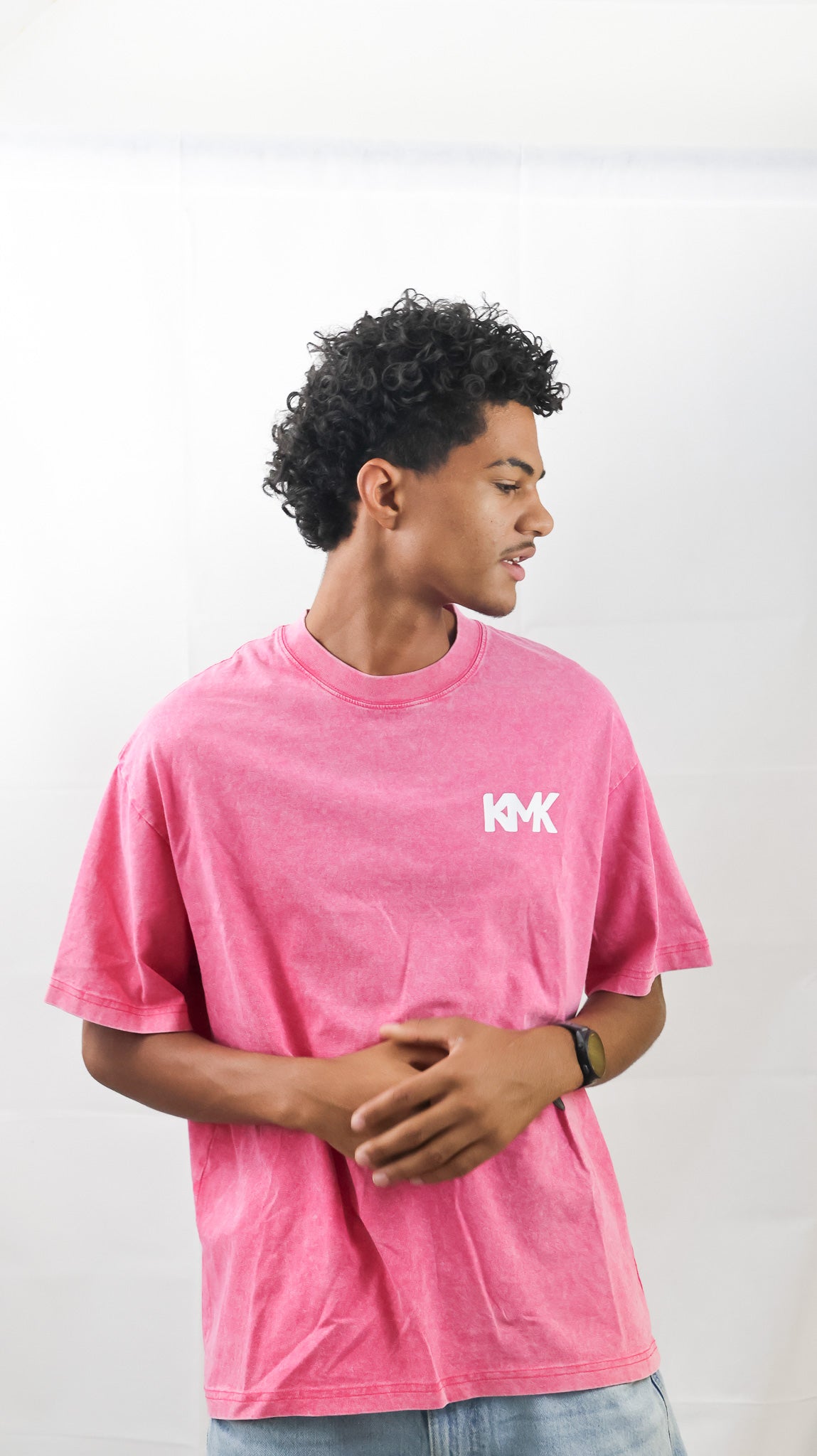 T-Shirt Rose Oversize - Patch Motif Bogolan