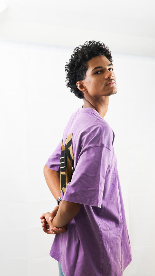 T-shirt Oversize Violet Delavé – Style Urban & Chill