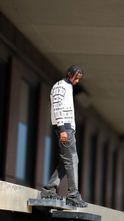 Bombers blanc manche longue