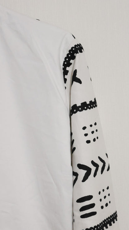 Bombers blanc manche longue