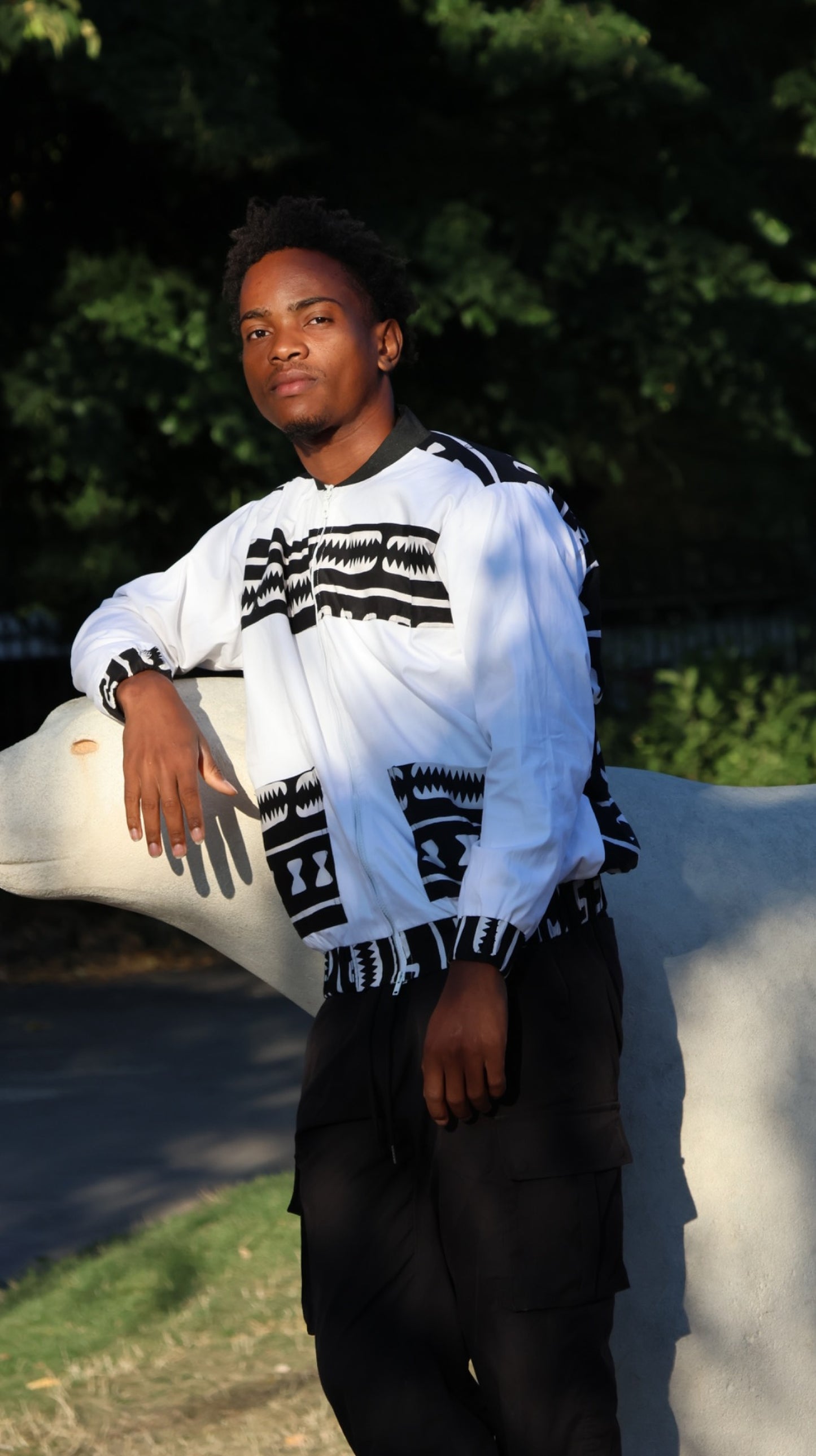 bombers blanc bande noir