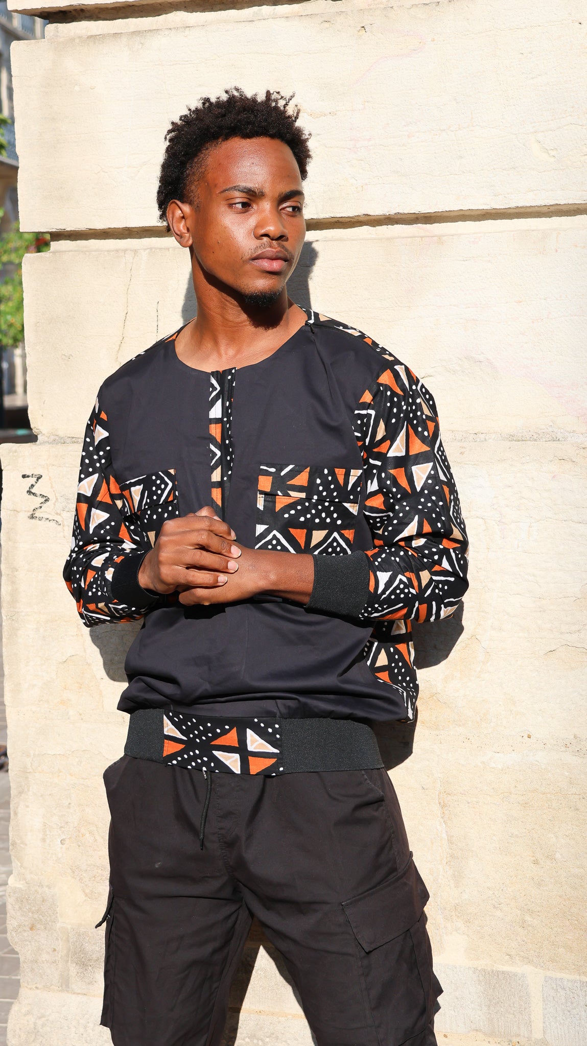 Bombers noir a motif