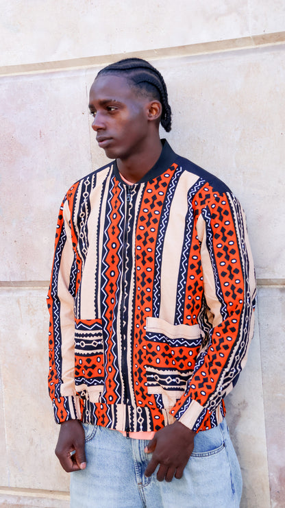 Bombers à multiple couleur à l'avant et dos noir