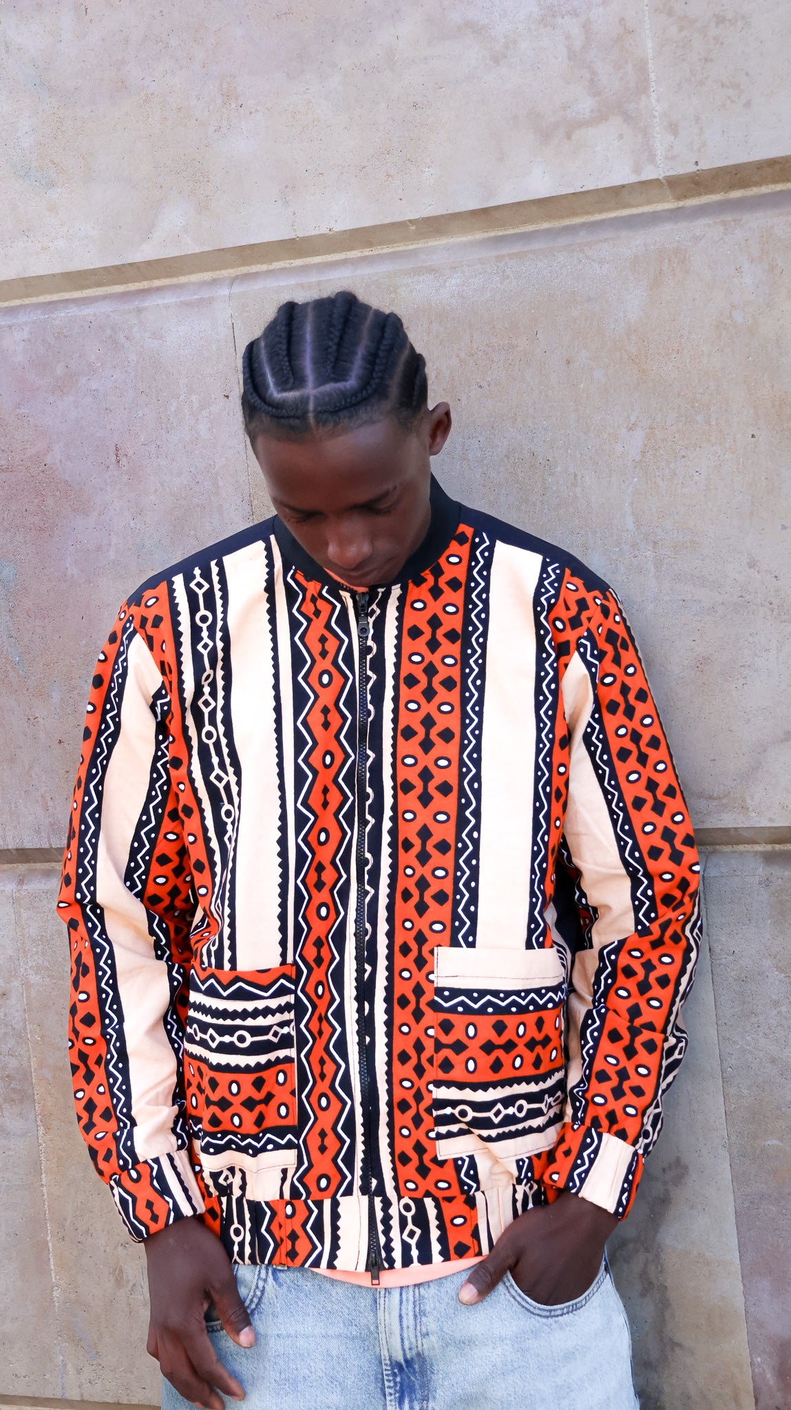 Bombers à multiple couleur à l'avant et dos noir