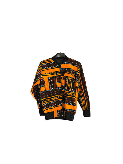 bombers jaune à détail