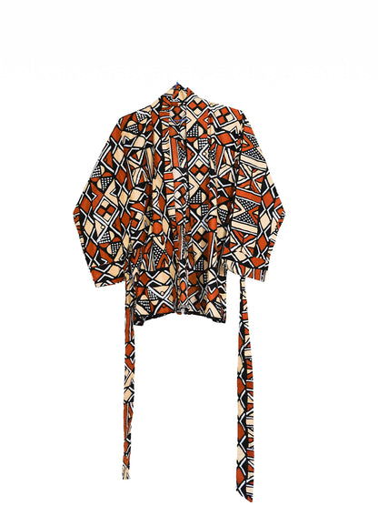 Veste orange à motif