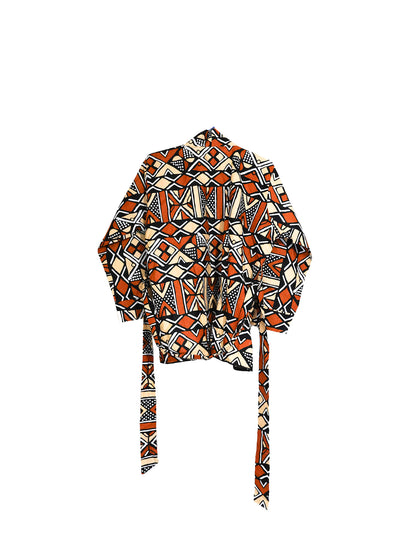 Veste orange à motif