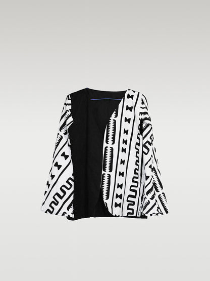 Veste noir à manche blanche