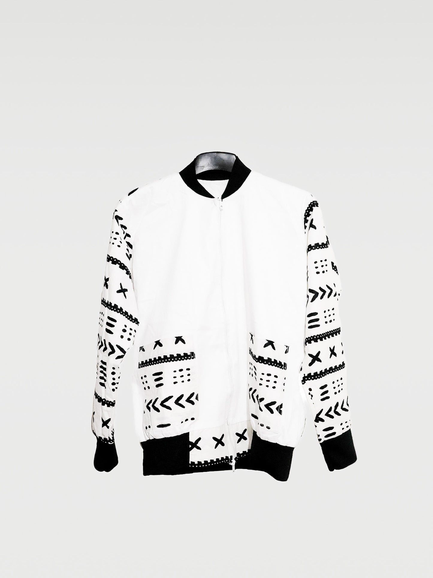 Bombers blanc manche longue