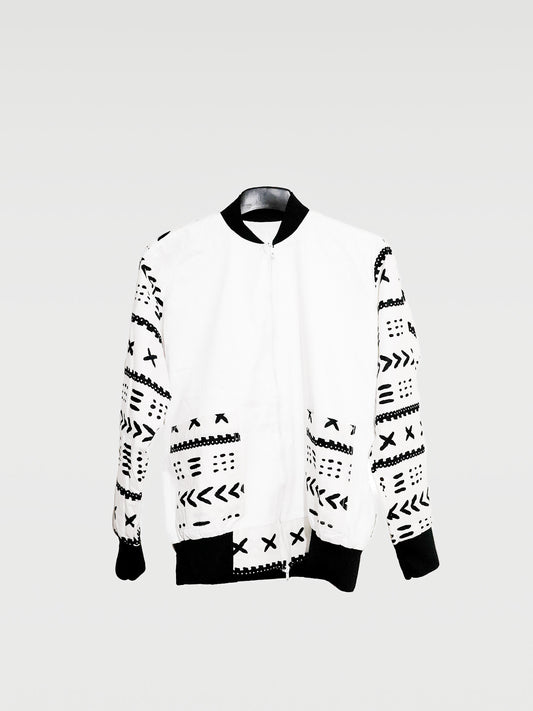 Bombers blanc manche longue