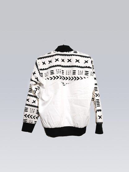 Bombers blanc manche longue