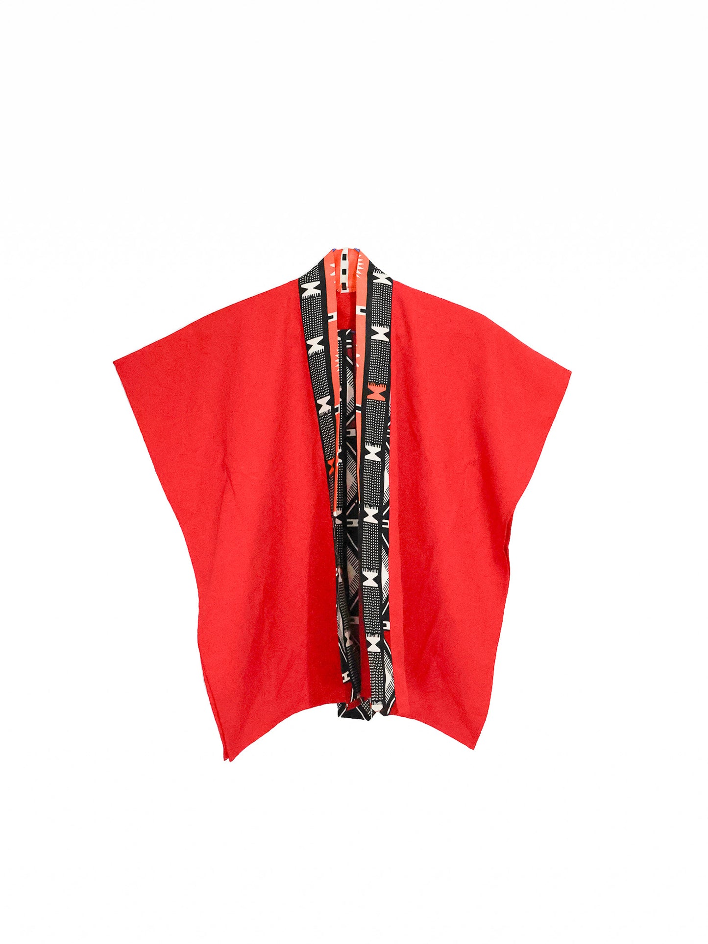 Veste rouge manche courte