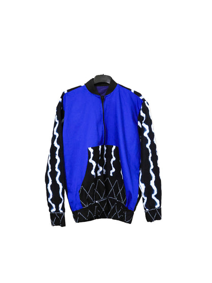 Bombers longue manche noir détail bleu