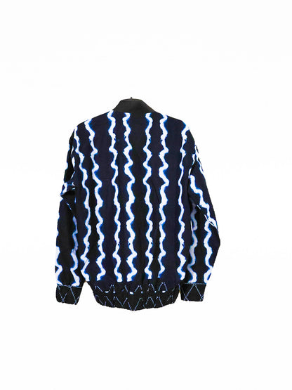 Bombers longue manche noir détail bleu