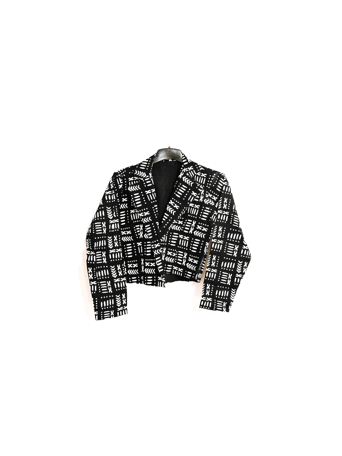 Veste noir motif blanc